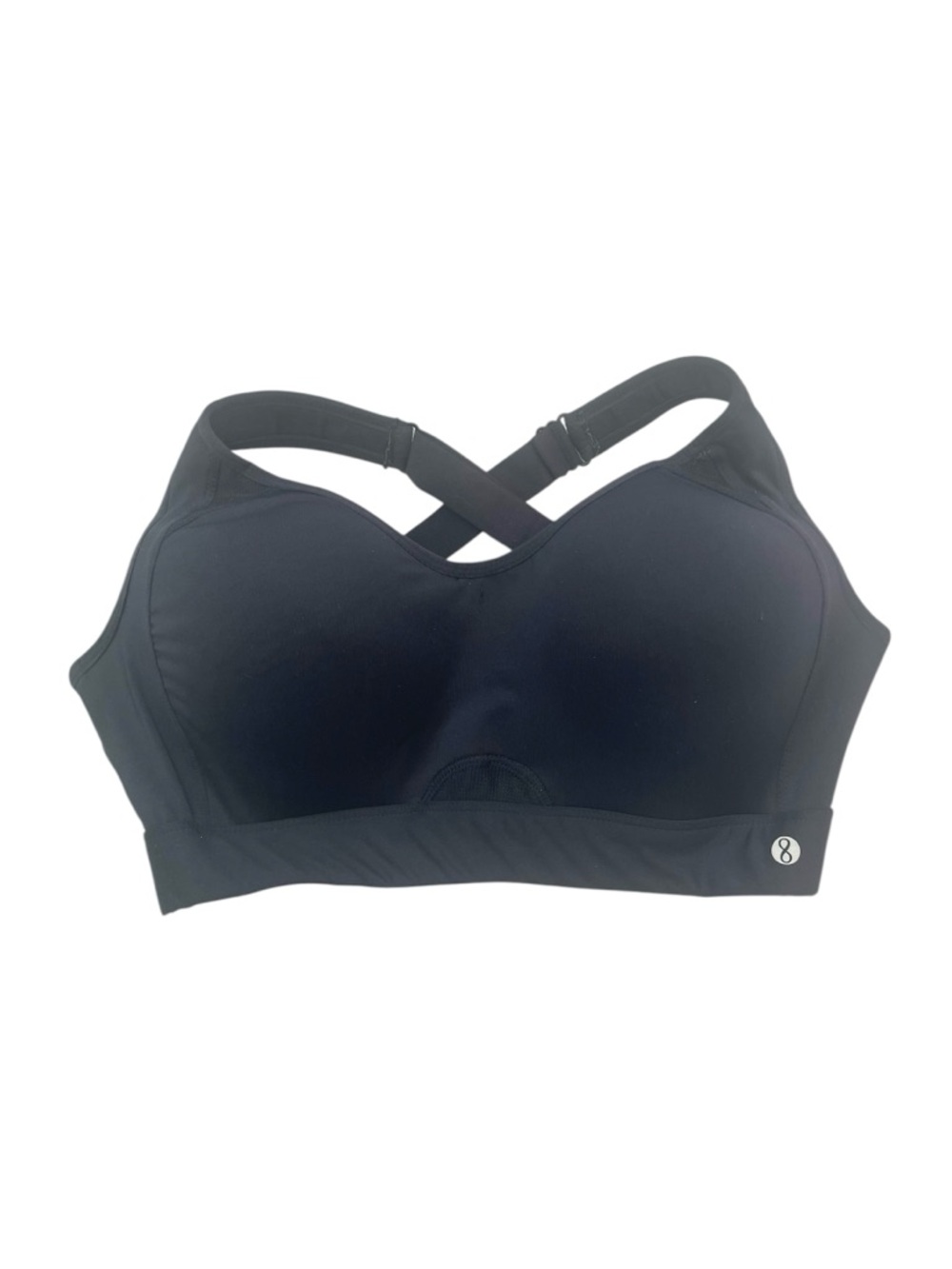 Layer 8 Black Sports Bra Qwick-Dry Crossback XL Gym Comfy Pilates Yoga Workout